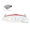 6" Inch 2 Hour Fire Rated Recessed Light Slim Canless LED Wafer Lights - Wet Rated - 5CCT 2700K-5000K - 1200LM