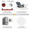 6" Inch 2 Hour Fire Rated Recessed Light Slim Canless LED Wafer Lights - Wet Rated - 5CCT 2700K-5000K - 1200LM