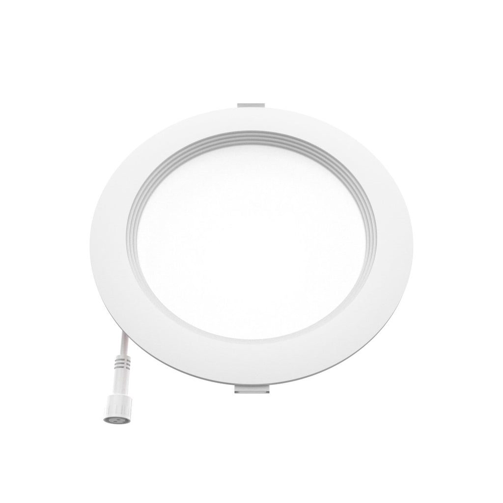 6" Inch Baffle Trim 2 Hour Fire Rated Recessed Light Slim Canless LED Wafer Lights - Wet Rated - 5CCT 2700K-5000K - 1200LM