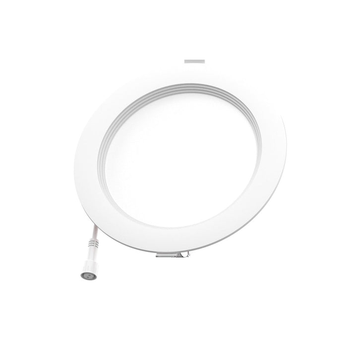 6" Inch Baffle Trim 2 Hour Fire Rated Recessed Light Slim Canless LED Wafer Lights - Wet Rated - 5CCT 2700K-5000K - 1200LM