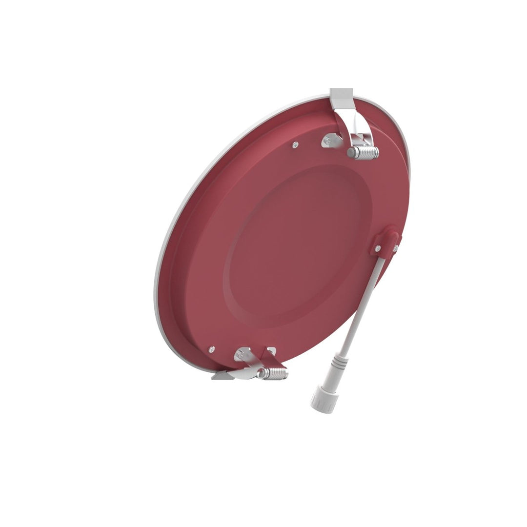 6" Inch Baffle Trim 2 Hour Fire Rated Recessed Light Slim Canless LED Wafer Lights - Wet Rated - 5CCT 2700K-5000K - 1200LM