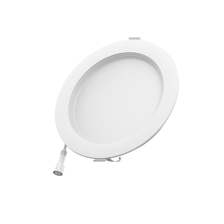 6" Inch Baffle Trim 2 Hour Fire Rated Recessed Light Slim Canless LED Wafer Lights - Wet Rated - 5CCT 2700K-5000K - 1200LM