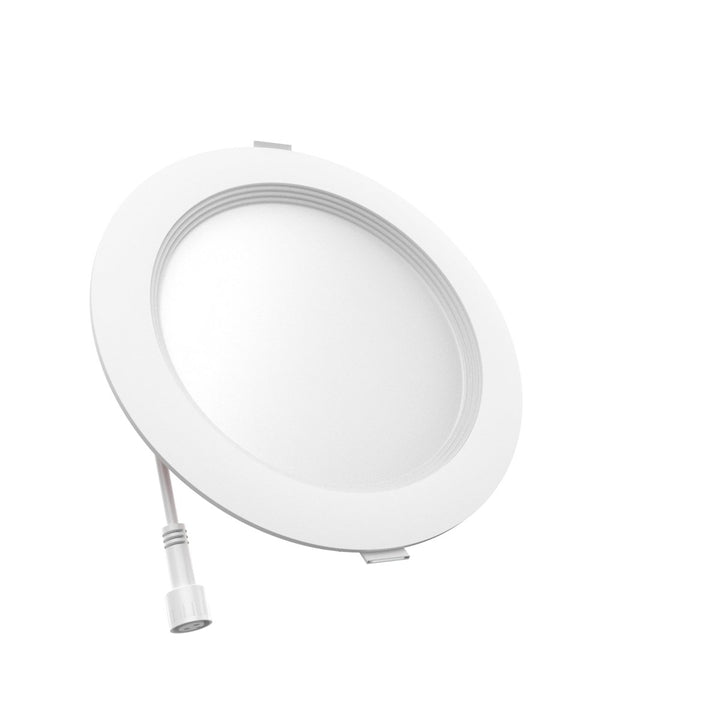 6" Inch Baffle Trim 2 Hour Fire Rated Recessed Light Slim Canless LED Wafer Lights - Wet Rated - 5CCT 2700K-5000K - 1200LM