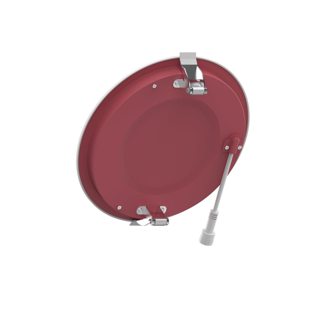 6" Inch Baffle Trim 2 Hour Fire Rated Recessed Light Slim Canless LED Wafer Lights - Wet Rated - 5CCT 2700K-5000K - 1200LM
