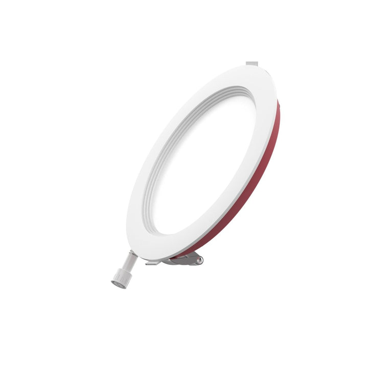 6" Inch Baffle Trim 2 Hour Fire Rated Recessed Light Slim Canless LED Wafer Lights - Wet Rated - 5CCT 2700K-5000K - 1200LM