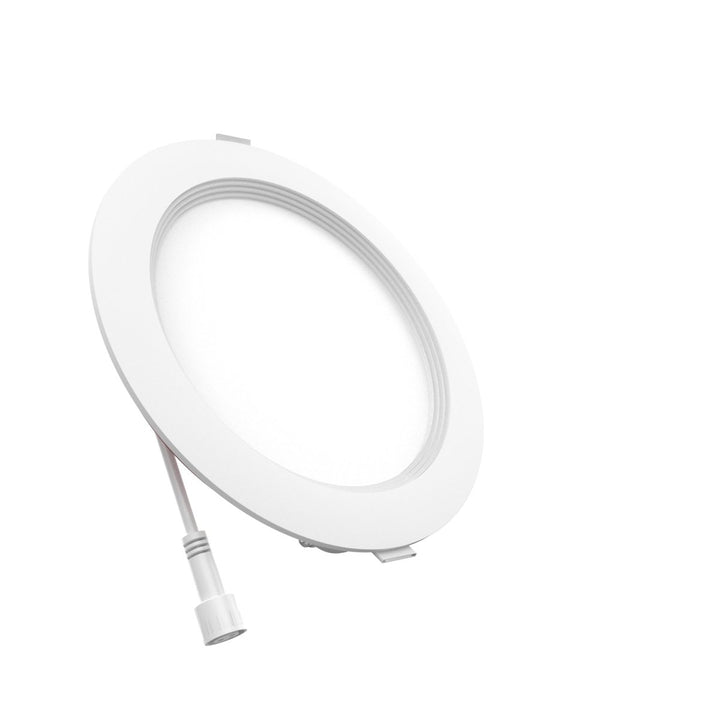 6" Inch Baffle Trim 2 Hour Fire Rated Recessed Light Slim Canless LED Wafer Lights - Wet Rated - 5CCT 2700K-5000K - 1200LM
