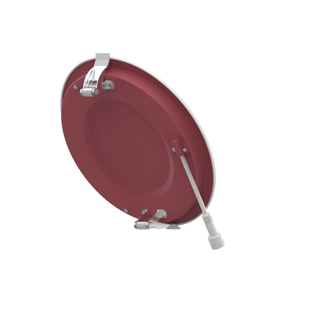 6" Inch Baffle Trim 2 Hour Fire Rated Recessed Light Slim Canless LED Wafer Lights - Wet Rated - 5CCT 2700K-5000K - 1200LM