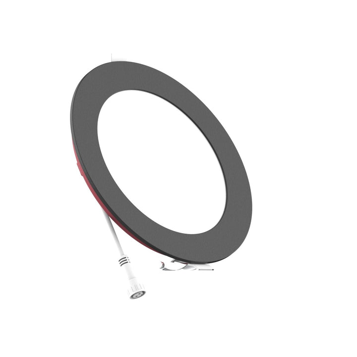 6" Inch Black 2 Hour Fire Rated Recessed Light Slim Canless LED Wafer Lights - Wet Rated - 5CCT 2700K-5000K - 1200LM