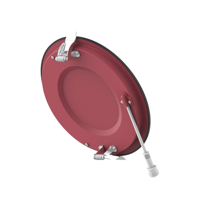 6" Inch Black 2 Hour Fire Rated Recessed Light Slim Canless LED Wafer Lights - Wet Rated - 5CCT 2700K-5000K - 1200LM