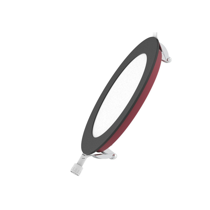 6" Inch Black 2 Hour Fire Rated Recessed Light Slim Canless LED Wafer Lights - Wet Rated - 5CCT 2700K-5000K - 1200LM