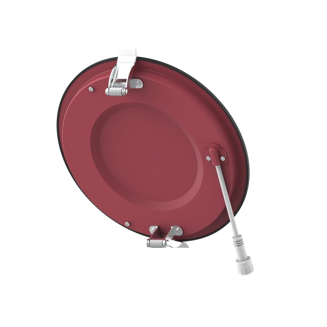 6" Inch Black 2 Hour Fire Rated Recessed Light Slim Canless LED Wafer Lights - Wet Rated - 5CCT 2700K-5000K - 1200LM