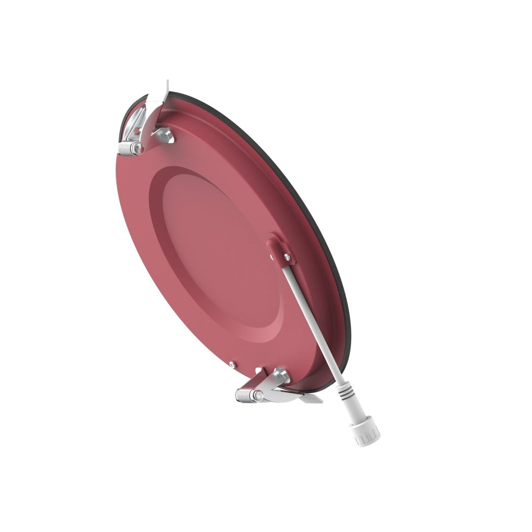 6" Inch Black 2 Hour Fire Rated Recessed Light Slim Canless LED Wafer Lights - Wet Rated - 5CCT 2700K-5000K - 1200LM