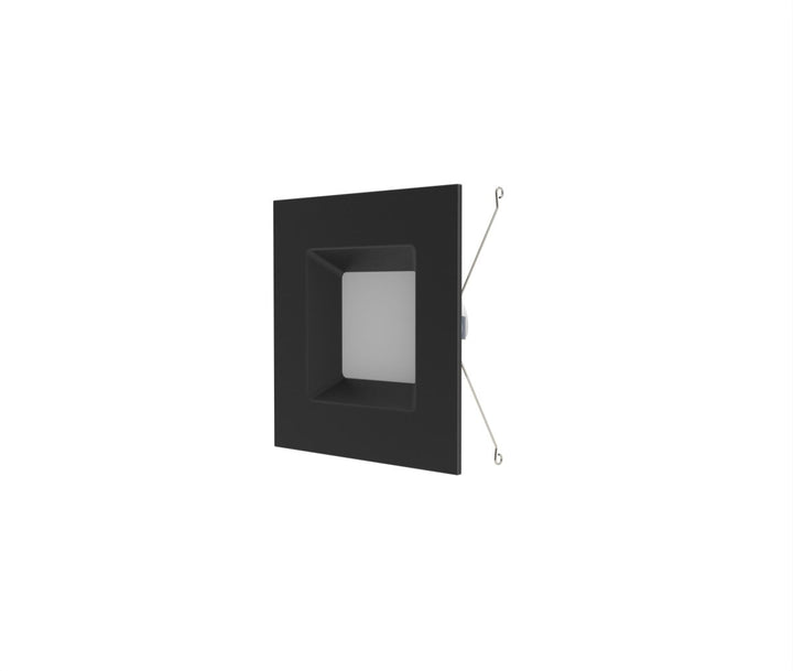 6" Inch Black Square Recessed Lighting Retrofit Can Lights - Wet Rated - 5CCT 2700K-5000K - 1100LM