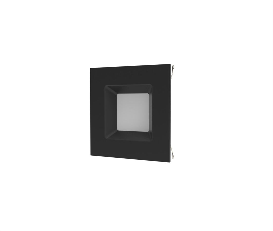 6" Inch Black Square Recessed Lighting Retrofit Can Lights - Wet Rated - 5CCT 2700K-5000K - 1100LM