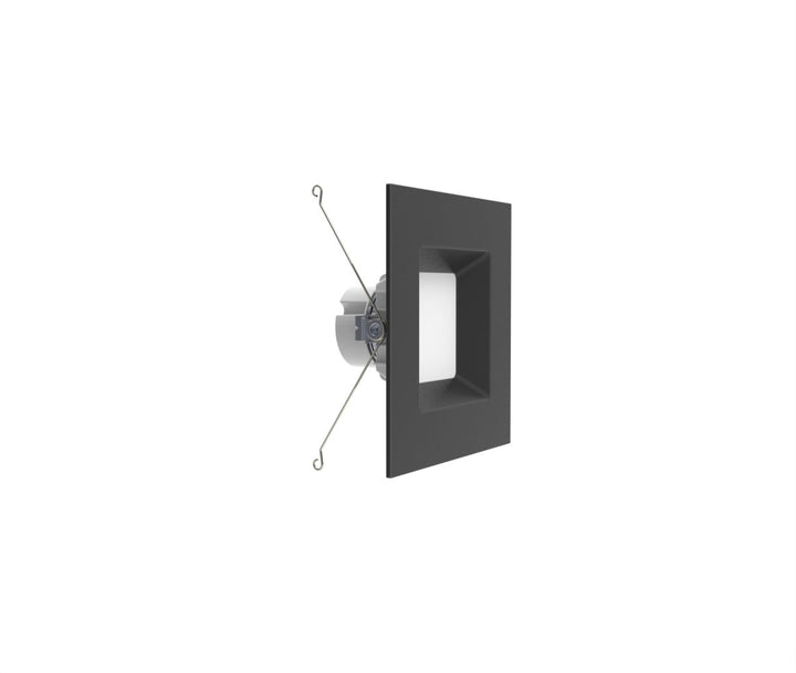 6" Inch Black Square Recessed Lighting Retrofit Can Lights - Wet Rated - 5CCT 2700K-5000K - 1100LM
