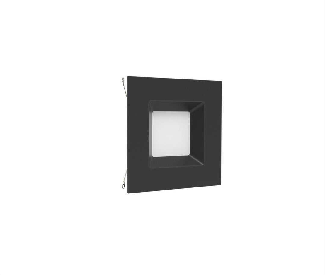 6" Inch Black Square Recessed Lighting Retrofit Can Lights - Wet Rated - 5CCT 2700K-5000K - 1100LM