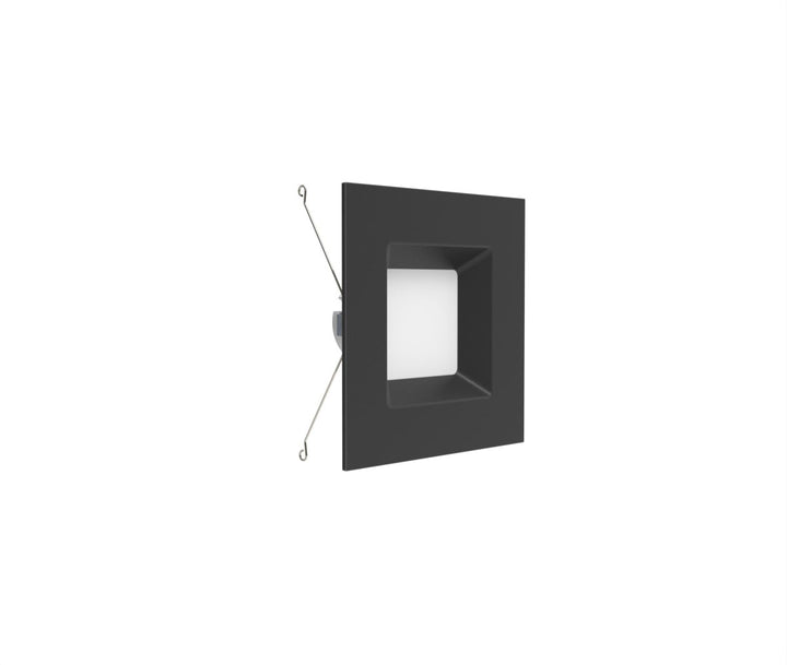 6" Inch Black Square Recessed Lighting Retrofit Can Lights - Wet Rated - 5CCT 2700K-5000K - 1100LM