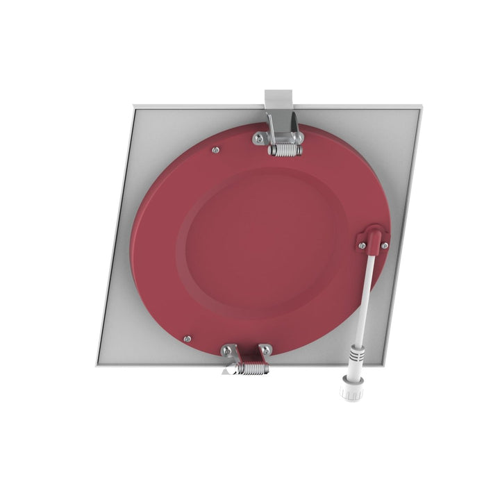 6" Inch Square 2 Hour Fire Rated Recessed Light Slim Canless LED Wafer Lights - Wet Rated - 5CCT 2700K-5000K - 1200LM
