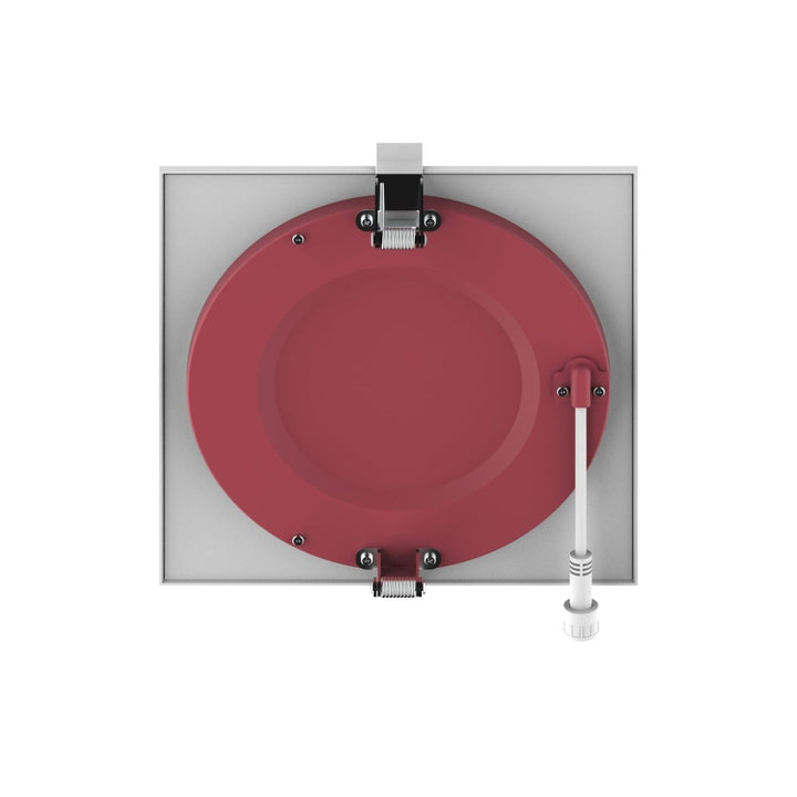 6" Inch Square 2 Hour Fire Rated Recessed Light Slim Canless LED Wafer Lights - Wet Rated - 5CCT 2700K-5000K - 1200LM