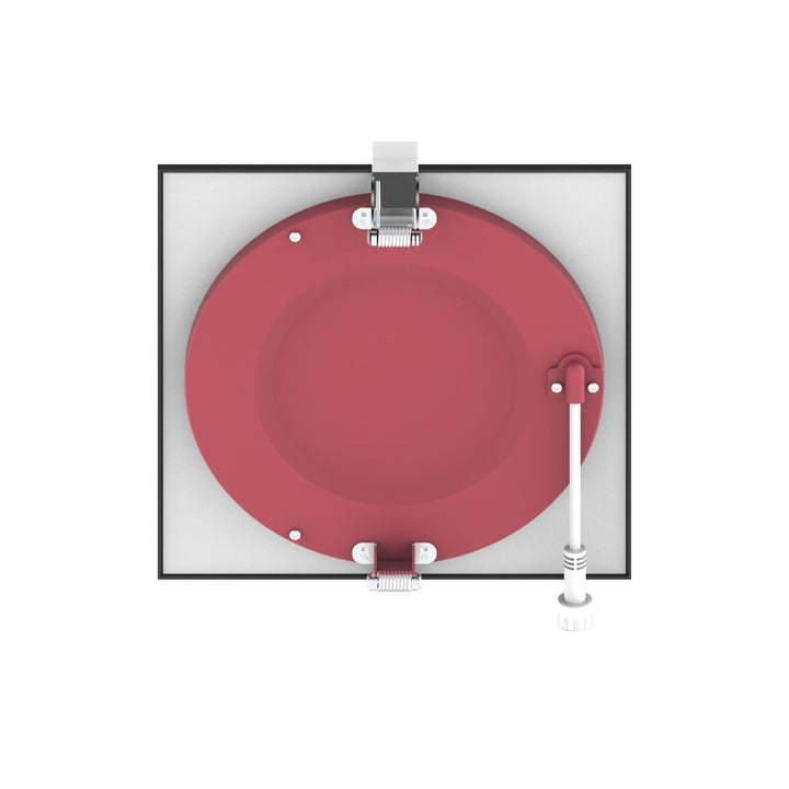6" Inch Square Black 2 Hour Fire Rated Recessed Light Slim Canless LED Wafer Lights - Wet Rated - 5CCT 2700K-5000K - 1200LM