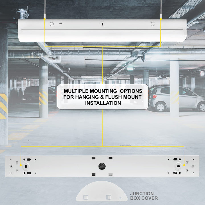 NuWatt 2 Foot LED Linear Shop Light - 20 Watts - 2,600 Lumens - 120-277V - 3 CCT 3000K, 4000K, 5000K (4 Pack) | | Nuwatt Lighting