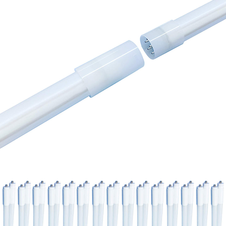 LED 8 Foot T8 Tube Frosted Lens - 4000K - Type A&B Tube Light - Ballast Bypass & Works With Ballast - 42 Watts - 5500 Lumens - 120V-277V - Dual Ended Power - Dual Pin OR Single Pin (15 Pack)