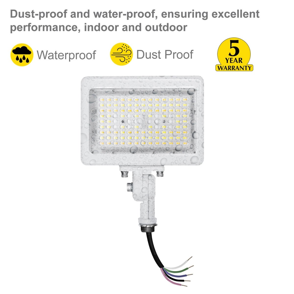 LED White Flood Light Outdoor 90W NUWATT Lighting