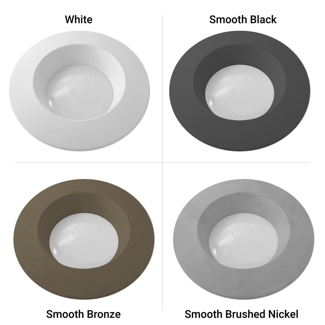 NuWatt 6 Inch Round Retrofit Recessed Light - E26 Quick Connect - 3 Wattage Selectable: 12W/15W/18W (900/1100/1300LM) - 5CCT: 2700K-5000K Color Selectable - Dimmable - CRI>90 - UL /Energy Star/ JA8 Certified | Retrofit LED Ceiling Light | Nuwatt Lighting