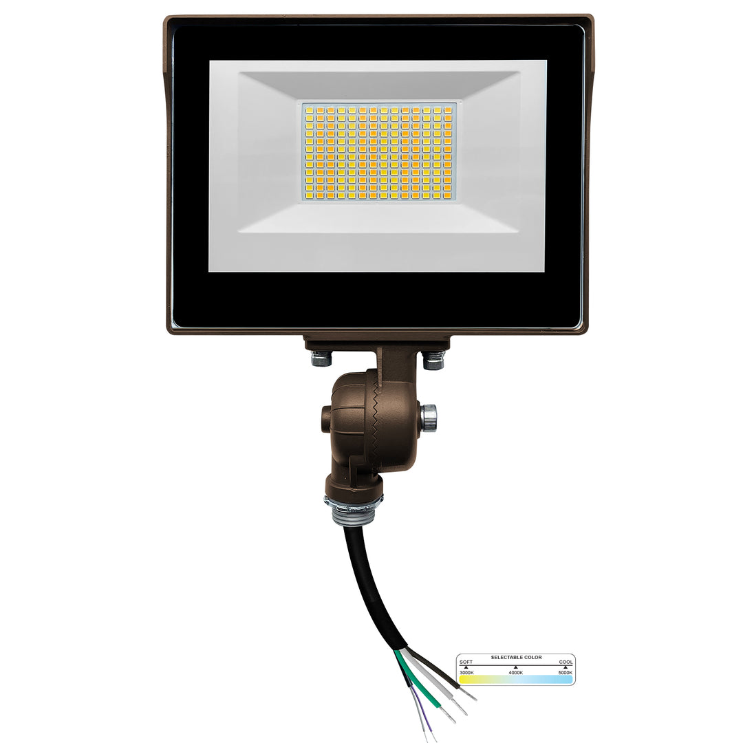 NUWATT LED Outdoor Flood Light - Dusk to Dawn Photocell Installed - 25W - Waterproof LED Flood Light - Dimmable Flood Light - 1/2" Knuckle Mount - 3375 Lumens - 3CCT Color Selectable LED Flood Light - 100-277V | | Nuwatt Lighting