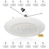 5/6" Inch LED Disk Lights Dual Installation 6" Can Lights or Surface Mount Disk Downlights - 2700K Soft White - 1100LM