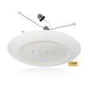 5/6" Inch LED Disk Lights Dual Installation 6" Can Lights or Surface Mount Disk Downlights - 2700K Soft White - 1100LM