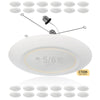 5/6" Inch LED Disk Lights Dual Installation 6" Can Lights or Surface Mount Disk Downlights - 2700K Soft White - 1100LM