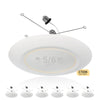 5/6" Inch LED Disk Lights Dual Installation 6" Can Lights or Surface Mount Disk Downlights - 2700K Soft White - 1100LM