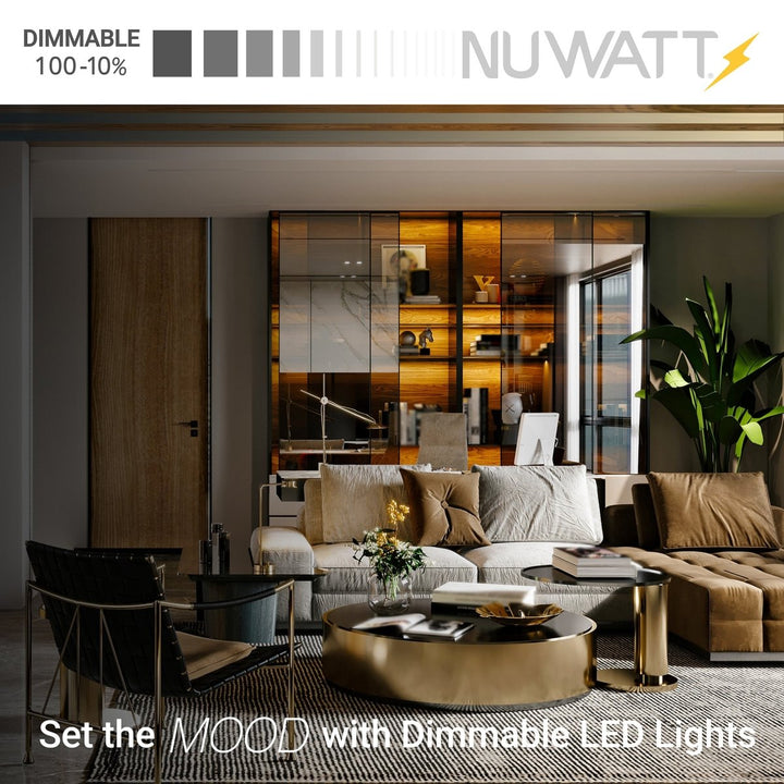 5/6" Inch LED Disk Lights Dual Installation 6" Can Lights or Surface Mount Disk Downlights - 2700K Soft White - 1100LM