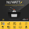 6" Inch Black Square Recessed Lighting Retrofit Can Lights - Wet Rated - 5CCT 2700K-5000K - 1100LM