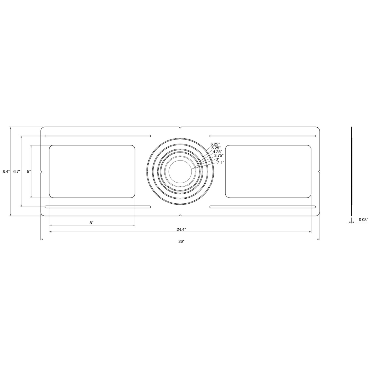 Canless Light Rough In Plate - New Construction Universal Canless Mounting Plate - 1 / 2 / 3 / 3.5 / 4 / 5 / 6 Inch All In One New Construction Plate