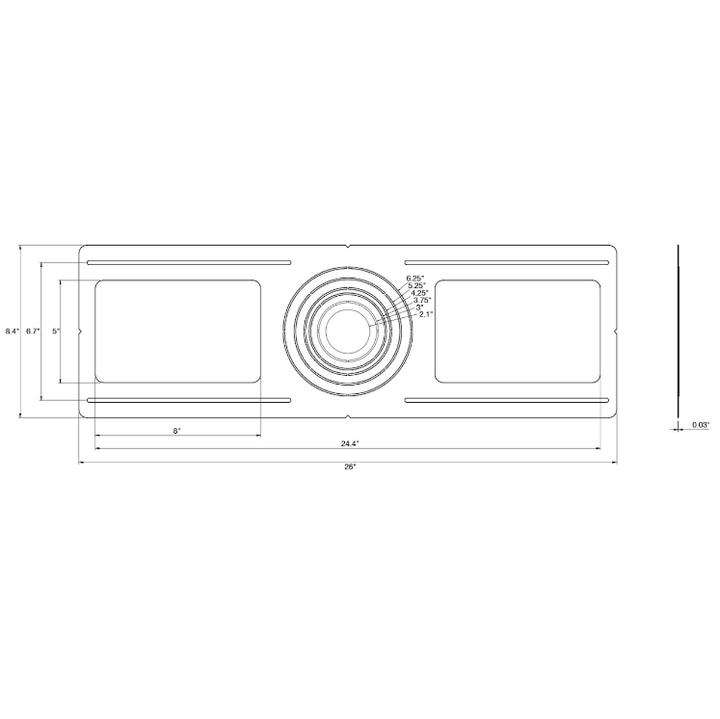 Canless Light Rough In Plate - New Construction Universal Canless Mounting Plate - 1 / 2 / 3 / 3.5 / 4 / 5 / 6 Inch All In One New Construction Plate