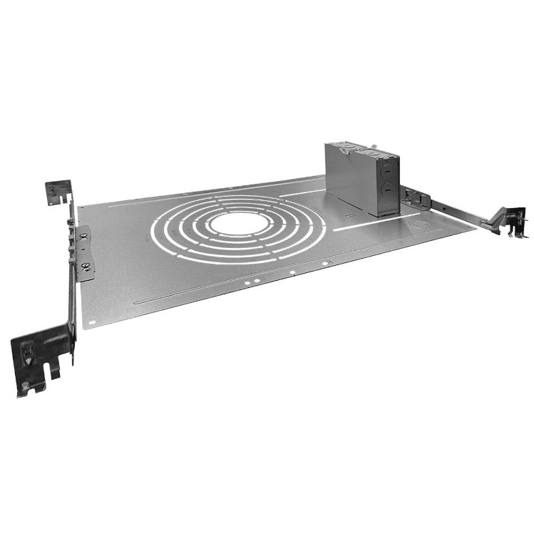 Canless New Construction Universal Mounting Plate with Junction Box - 1 / 2 / 3 / 3.5 / 4 / 5 / 6 Inch All In One New Construction Plate