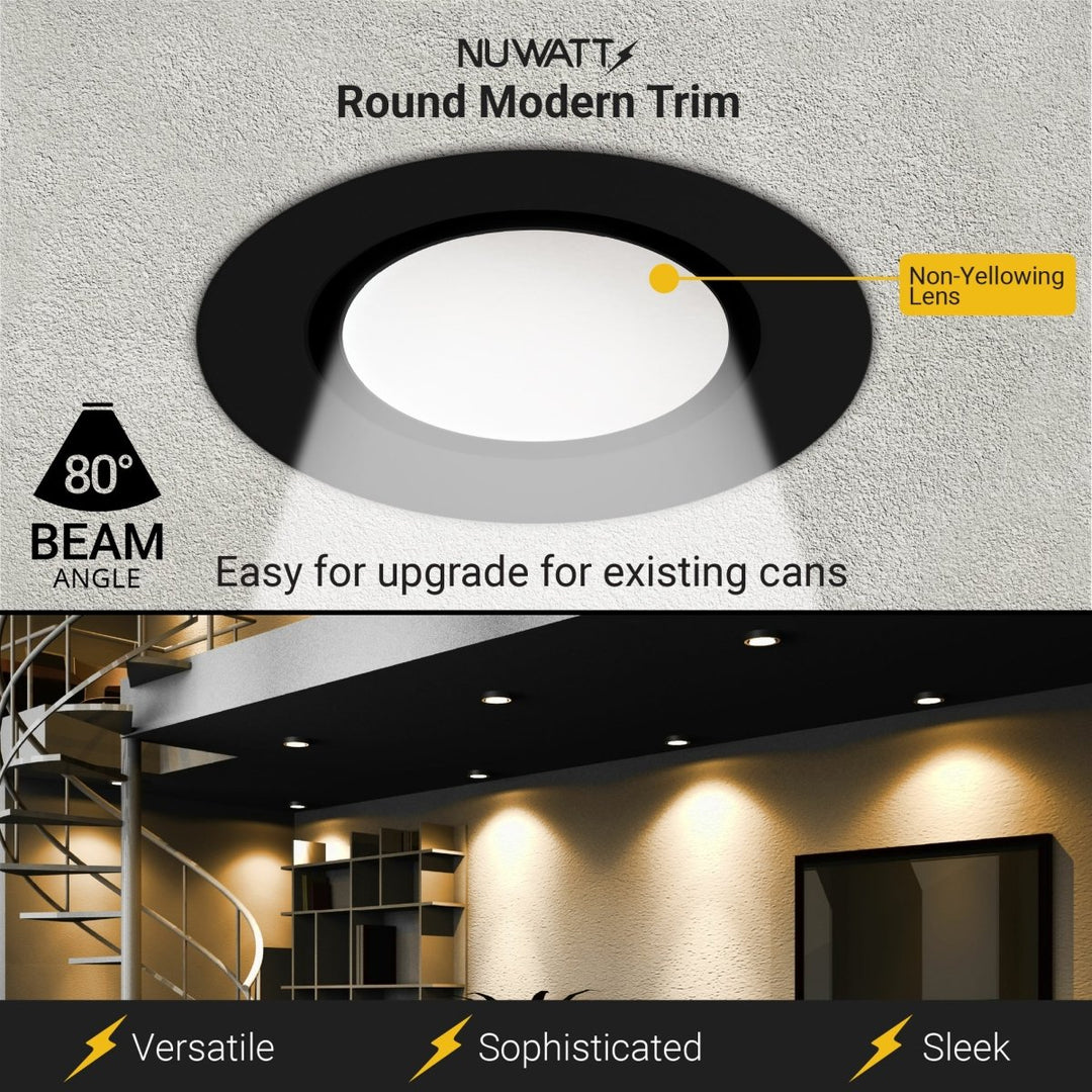 4" Inch Black MR16 LED Retrofit 12V Recessed Downlights - Wet Rated - 5CCT 2700K-5000K - 660LM - GU5.3 Base