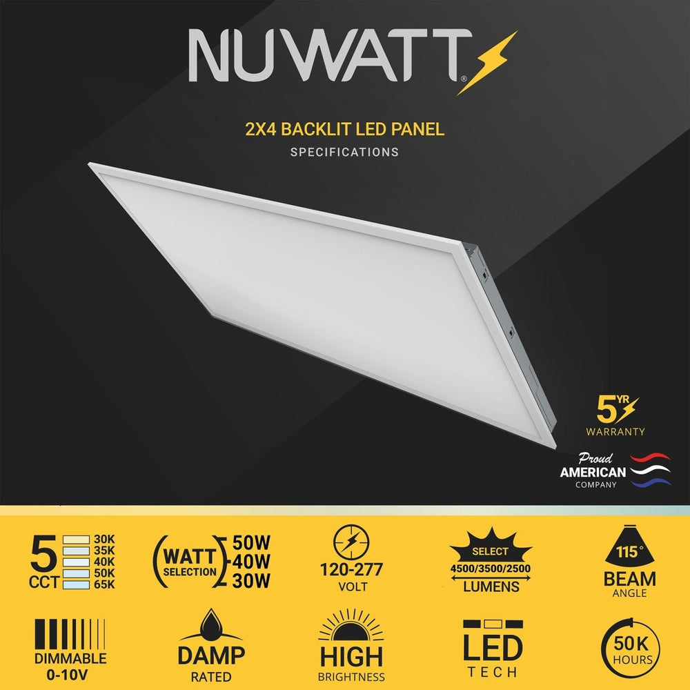 2x4 LED Drop Ceiling Lights | NuWatt Lighting - USA Company