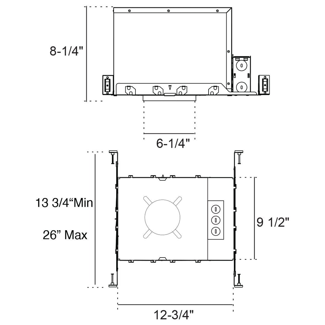 6 Inch 2 Hour Fire Rated New Construction Can - Airtight