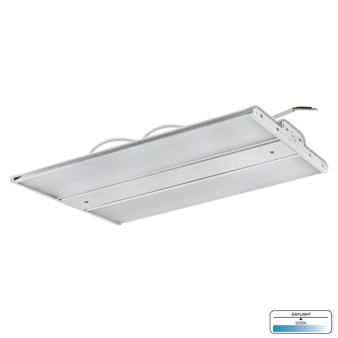 2 FT LED Linear High Bay Fixture - 3 Wattage Selectable: 60W, 80W, 110W - Daylight 5000K - AC100-277V - Frosted Splash Cover - 0-10V Dimmable | Linear High Bay 2FT | Nuwatt Lighting