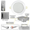 3" Inch White Round Slim Recessed LED Ceiling Lights - 5 Kelvin Temperatures (5CCT) - 8 Watts - 620 Lumens - Dimmable | Panel Recessed Light | Nuwatt Lighting