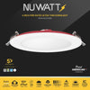 6" Inch 2 Hour Fire Rated Recessed Light Slim Canless LED Wafer Lights - Emergency Battery Back Up Installed - Wet Rated - 5CCT 2700K-5000K - 1200LM