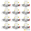 3" Inch White Square Slim Recessed LED Ceiling Lights - 5 Kelvin Temperatures (5CCT) - 8 Watts - 620 Lumens - Dimmable | Panel Recessed Light | Nuwatt Lighting
