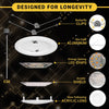 5/6" Inch LED Disk Lights Dual Installation 6" Can Lights or Surface Mount Disk Downlights - 5CCT 2700K-5000K - 1100LM