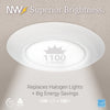 5/6" Inch LED Disk Lights Dual Installation 6" Can Lights or Surface Mount Disk Downlights - 5CCT 2700K-5000K - 1100LM
