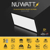 1x2 LED Flat Panel Light Surface Mount - Triac Dimmable - 5CCT 2700K-5000K - 2000LM - Black Trim