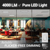 1x4 LED Flat Panel Light Surface Mount - 0-10V Dimmable - 3CCT 3000K-5000K - 4000LM - Black Trim