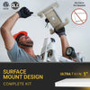 1x4 LED Flat Panel Light Surface Mount - 0-10V Dimmable - 3CCT 3000K-5000K - 4000LM